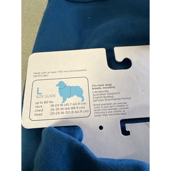 Boots & Barkley Hydrant Inspector Dog Sweatshirt Size Large Blue Pet Apparel NEW - Picture 5 of 5